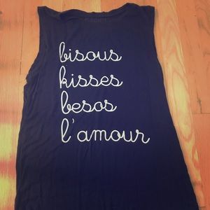 Sleeveless Soft Tank with Words
